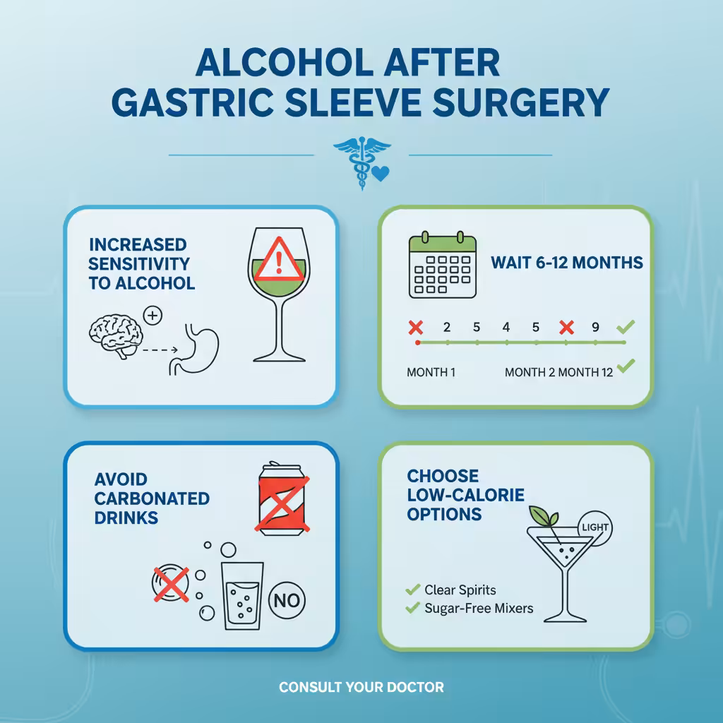 Alcohol consumption After Gastric Sleeve operation drink alcohol after gastric sleeve