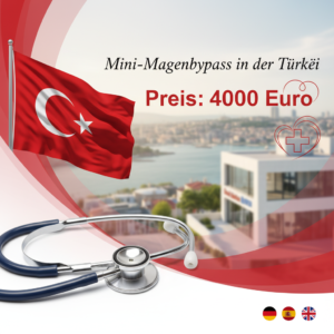Der Preis für einen Mini-Magenbypass in der Türkei, Klinik von Dr. Volkan Arayıcı beginnt bei 4000 Euro (All-Inclusive).

